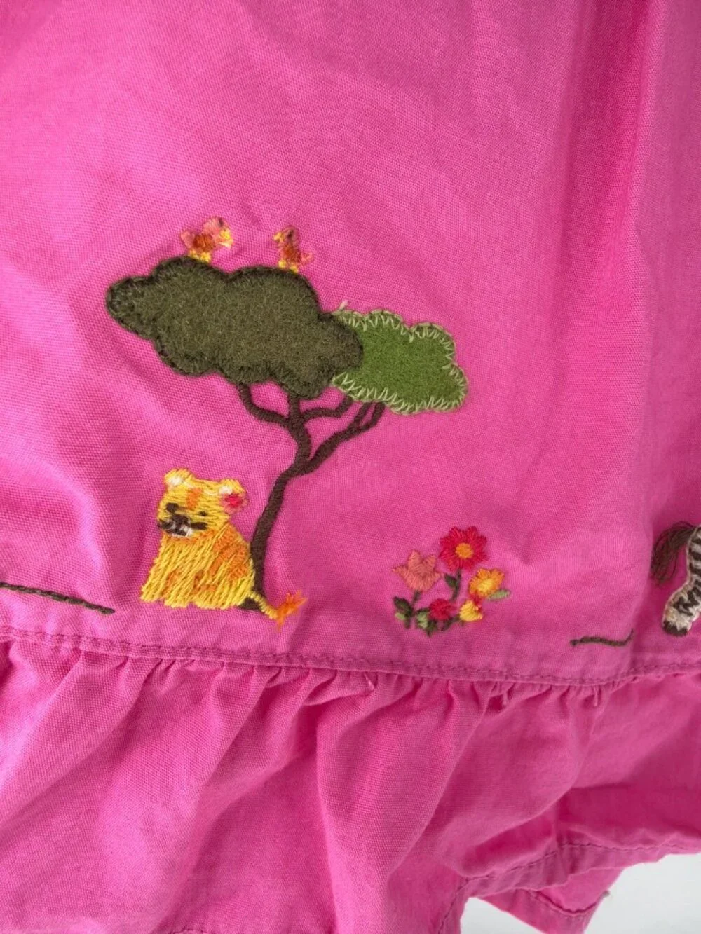 Gymboree Vintage Safari Animal Embroidery Dress 18-24 months